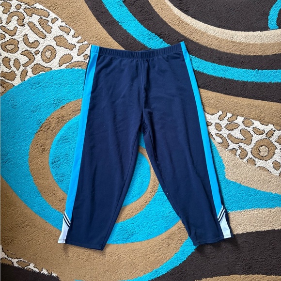 Athletic Works Pants - Athletic Works Navy Blue Leggings with Teal Accents